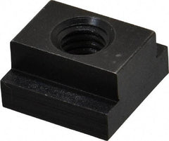 Jergens - 3/8-16 Blind Tapped T Slot Nut - 9/16" Slot Width, 7/8 x 1/4" Base Width x Height, 7/8 x 1/2" OAL x Height - Industrial Tool & Supply