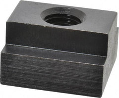 Jergens - 1/2-13 Blind Tapped T Slot Nut - 11/16" Slot Width, 1-1/8 x 7/16" Base Width x Height, 1-1/4 x 3/4" OAL x Height - Industrial Tool & Supply