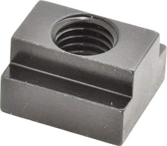 Jergens - 5/8-11 Blind Tapped T Slot Nut - 11/16" Slot Width, 1-1/8 x 7/16" Base Width x Height, 1-1/4 x 3/4" OAL x Height - Industrial Tool & Supply