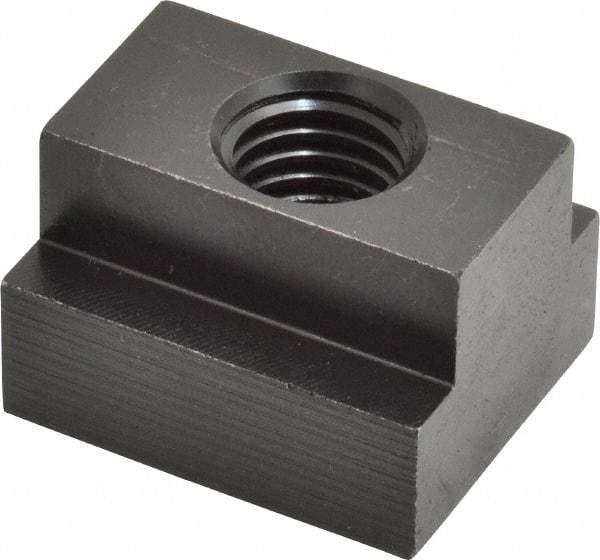 Jergens - 5/8-11 Blind Tapped T Slot Nut - 13/16" Slot Width, 1-1/4 x 9/16" Base Width x Height, 1-1/2 x 1" OAL x Height - Industrial Tool & Supply