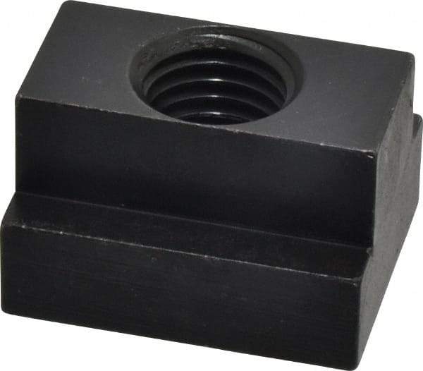 Jergens - 7/8-9 Blind Tapped T Slot Nut - 1" Slot Width, 1-5/8 x 5/8" Base Width x Height, 2 x 1-1/4" OAL x Height - Industrial Tool & Supply