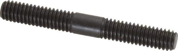 Jergens - 5/16-18 2-1/2" OAL Equal Double Threaded Stud - Alloy Steel, Black Oxide Finish, 15/16" Equal Thread Length - Industrial Tool & Supply