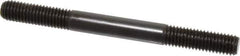 Jergens - 1/2-13 5-1/2" OAL Equal Double Threaded Stud - Alloy Steel, Black Oxide Finish, 1-1/2" Equal Thread Length - Industrial Tool & Supply