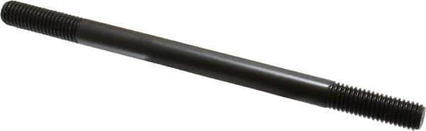 Jergens - 1/2-13 8" OAL Equal Double Threaded Stud - Alloy Steel, Black Oxide Finish, 1-1/2" Equal Thread Length - Industrial Tool & Supply