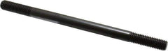 Jergens - 1/2-13 8" OAL Equal Double Threaded Stud - Alloy Steel, Black Oxide Finish, 1-1/2" Equal Thread Length - Industrial Tool & Supply