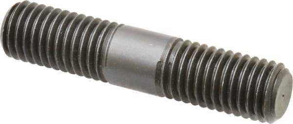 Jergens - 5/8-11 3" OAL Equal Double Threaded Stud - Alloy Steel, Black Oxide Finish, 1-1/16" Equal Thread Length - Industrial Tool & Supply