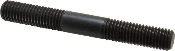 Jergens - 5/8-11 5" OAL Equal Double Threaded Stud - Alloy Steel, Black Oxide Finish, 1-3/4" Equal Thread Length - Industrial Tool & Supply