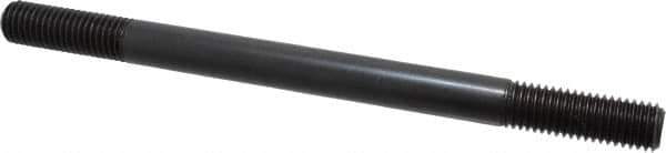 Jergens - 5/8-11 9" OAL Equal Double Threaded Stud - Alloy Steel, Black Oxide Finish, 1-3/4" Equal Thread Length - Industrial Tool & Supply