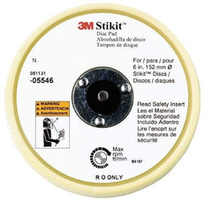 3M - 6" Diam Adhesive/PSA Disc Backing Pad - Soft Density, 10,000 RPM - Industrial Tool & Supply