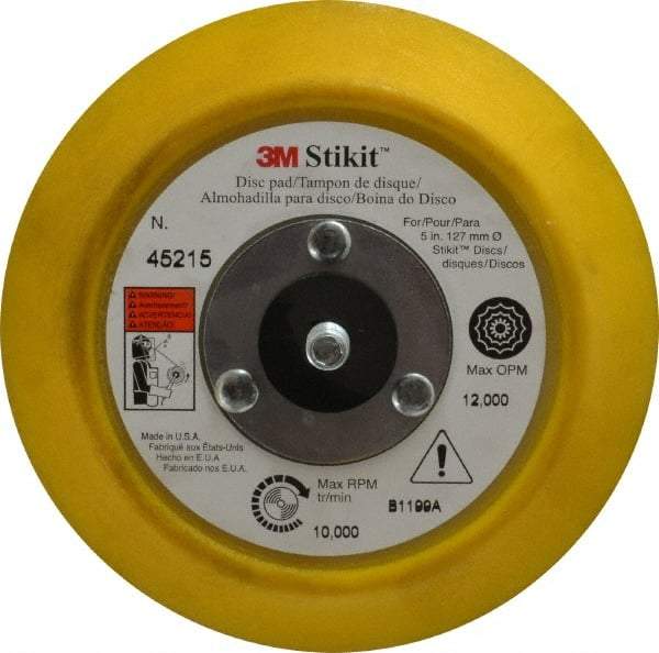 3M - 5" Diam Adhesive/PSA Disc Backing Pad - Medium Density, 10,000 RPM - Industrial Tool & Supply