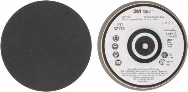 3M - 5" Diam Adhesive/PSA Disc Backing Pad - Soft Density, 7,500 RPM - Industrial Tool & Supply