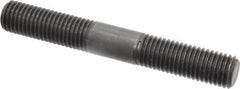 Jergens - 3/4-10 5-1/2" OAL Equal Double Threaded Stud - Alloy Steel, Black Oxide Finish, 2" Equal Thread Length - Industrial Tool & Supply