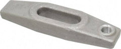Jergens - 7/8" Stud, 2" Travel, 8" OAL x 2-1/8" Overall Width x 1-1/8" Overall Height, Heel Clamp - Grade C-1030/C-1035 Forged Steel, 2" Long x 13/16" Wide Slot, 3" Length x 1-1/2" Width x 3/4" Tapered Height, Tapped - Industrial Tool & Supply