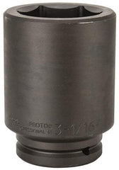 Proto - 1-1/2" Drive 3-1/16" Deep Impact Socket - 6 Points, 6-3/8" OAL - Industrial Tool & Supply