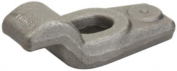 Made in USA - 4" OAL x 1-5/8" Overall Width x 1-7/16" Overall Height, Gooseneck Clamp - Grade ASTM A521, Class CA Carbon Steel, 3/8" Nose Height x 1-3/16" Nose Width, 15/16" Slot Len x 11/16" Slot Width, 3/4" Neck Len - Industrial Tool & Supply