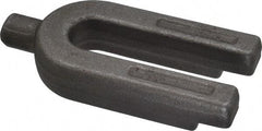Jergens - 1-3/4" Wide x 3/4" High, Forged Steel, U Shaped Strap Clamp - 5/8" Stud, 2-1/2" Travel, 4" OAL, 11/16" Slot Width - Industrial Tool & Supply