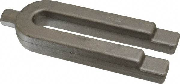 Jergens - 2-3/8" Wide x 1-1/8" High, Forged Steel, U Shaped Strap Clamp - 3/4" Stud, 6" Travel, 8" OAL, 13/16" Slot Width - Industrial Tool & Supply