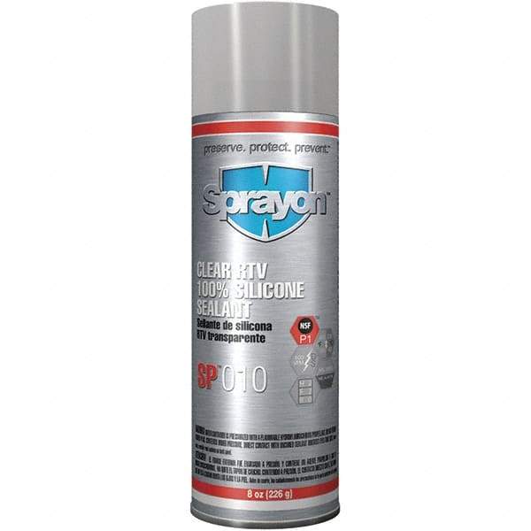 Sprayon - 8 oz Automotive Gasket Sealant - 122°F Max, Clear, Comes in Aerosol Can - Industrial Tool & Supply