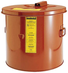 Justrite - Bench Top Solvent-Based Parts Washer - 5 Gal Max Operating Capacity, Steel Tank, 330.2mm High x 13-3/4" Wide - Industrial Tool & Supply