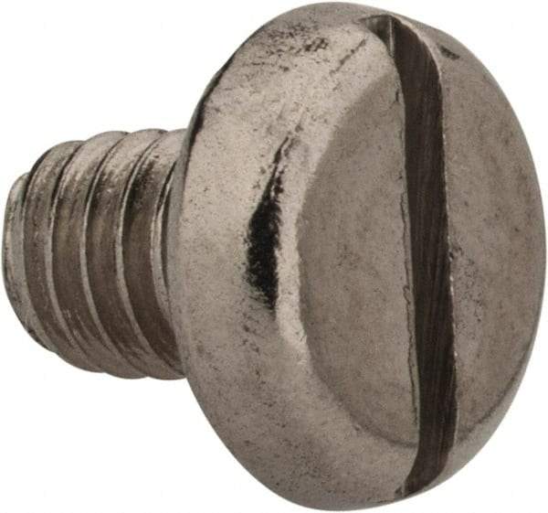 Value Collection - M4x0.70 Metric Coarse, 5mm Length Under Head Slotted Drive Machine Screw - Pan Head, Grade 18-8 & A2 Stainless Steel, Uncoated, Without Washer - Industrial Tool & Supply