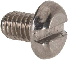 Value Collection - M4x0.70 Metric Coarse, 6mm Length Under Head Slotted Drive Machine Screw - Pan Head, Grade 18-8 & A2 Stainless Steel, Uncoated, Without Washer - Industrial Tool & Supply