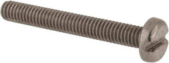 Value Collection - M4x0.70 Metric Coarse, 30mm Length Under Head Slotted Drive Machine Screw - Pan Head, Grade 18-8 & A2 Stainless Steel, Uncoated, Without Washer - Industrial Tool & Supply