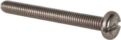 Value Collection - M4x0.70 Metric Coarse, 35mm Length Under Head Slotted Drive Machine Screw - Pan Head, Grade 18-8 & A2 Stainless Steel, Uncoated, Without Washer - Industrial Tool & Supply
