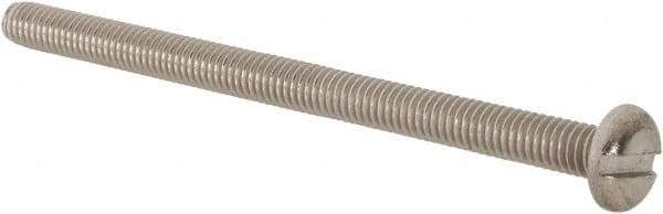 Value Collection - M4x0.70 Metric Coarse, 60mm Length Under Head Slotted Drive Machine Screw - Pan Head, Grade 18-8 & A2 Stainless Steel, Uncoated, Without Washer - Industrial Tool & Supply