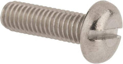 Value Collection - M5x0.80 Metric Coarse, 16mm Length Under Head Slotted Drive Machine Screw - Pan Head, Grade 18-8 & A2 Stainless Steel, Uncoated, Without Washer - Industrial Tool & Supply