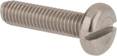 Value Collection - M5x0.80 Metric Coarse, 20mm Length Under Head Slotted Drive Machine Screw - Pan Head, Grade 18-8 & A2 Stainless Steel, Uncoated, Without Washer - Industrial Tool & Supply