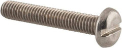 Value Collection - M5x0.80 Metric Coarse, 30mm Length Under Head Slotted Drive Machine Screw - Pan Head, Grade 18-8 & A2 Stainless Steel, Uncoated, Without Washer - Industrial Tool & Supply