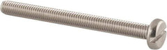 Value Collection - M5x0.80 Metric Coarse, 55mm Length Under Head Slotted Drive Machine Screw - Pan Head, Grade 18-8 & A2 Stainless Steel, Uncoated, Without Washer - Industrial Tool & Supply