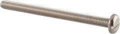 Value Collection - M5x0.80 Metric Coarse, 65mm Length Under Head Slotted Drive Machine Screw - Pan Head, Grade 18-8 & A2 Stainless Steel, Uncoated, Without Washer - Industrial Tool & Supply