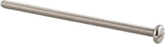 Value Collection - M5x0.80 Metric Coarse, 100mm Length Under Head Slotted Drive Machine Screw - Pan Head, Grade 18-8 & A2 Stainless Steel, Uncoated, Without Washer - Industrial Tool & Supply