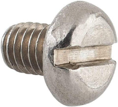 Value Collection - M6x1.00 Metric Coarse, 8mm Length Under Head Slotted Drive Machine Screw - Pan Head, Grade 18-8 & A2 Stainless Steel, Uncoated, Without Washer - Industrial Tool & Supply