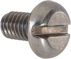 Value Collection - M6x1.00 Metric Coarse, 10mm Length Under Head Slotted Drive Machine Screw - Pan Head, Grade 18-8 & A2 Stainless Steel, Uncoated, Without Washer - Industrial Tool & Supply