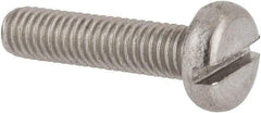 Value Collection - M6x1.00 Metric Coarse, 25mm Length Under Head Slotted Drive Machine Screw - Pan Head, Grade 18-8 & A2 Stainless Steel, Uncoated, Without Washer - Industrial Tool & Supply