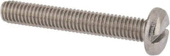 Value Collection - M6x1.00 Metric Coarse, 40mm Length Under Head Slotted Drive Machine Screw - Pan Head, Grade 18-8 & A2 Stainless Steel, Uncoated, Without Washer - Industrial Tool & Supply