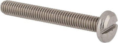 Value Collection - M6x1.00 Metric Coarse, 45mm Length Under Head Slotted Drive Machine Screw - Pan Head, Grade 18-8 & A2 Stainless Steel, Uncoated, Without Washer - Industrial Tool & Supply