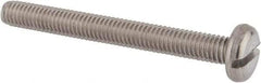 Value Collection - M6x1.00 Metric Coarse, 55mm Length Under Head Slotted Drive Machine Screw - Pan Head, Grade 18-8 & A2 Stainless Steel, Uncoated, Without Washer - Industrial Tool & Supply