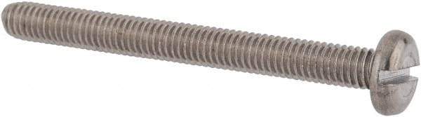 Value Collection - M6x1.00 Metric Coarse, 60mm Length Under Head Slotted Drive Machine Screw - Pan Head, Grade 18-8 & A2 Stainless Steel, Uncoated, Without Washer - Industrial Tool & Supply