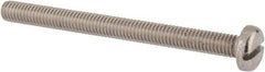 Value Collection - M6x1.00 Metric Coarse, 70mm Length Under Head Slotted Drive Machine Screw - Pan Head, Grade 18-8 & A2 Stainless Steel, Uncoated, Without Washer - Industrial Tool & Supply