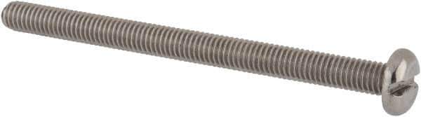 Value Collection - M6x1.00 Metric Coarse, 80mm Length Under Head Slotted Drive Machine Screw - Pan Head, Grade 18-8 & A2 Stainless Steel, Uncoated, Without Washer - Industrial Tool & Supply
