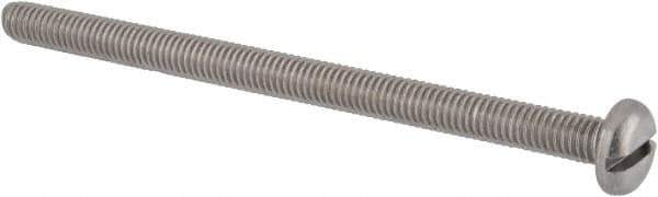 Value Collection - M6x1.00 Metric Coarse, 90mm Length Under Head Slotted Drive Machine Screw - Pan Head, Grade 18-8 & A2 Stainless Steel, Uncoated, Without Washer - Industrial Tool & Supply