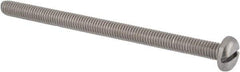 Value Collection - M6x1.00 Metric Coarse, 90mm Length Under Head Slotted Drive Machine Screw - Pan Head, Grade 18-8 & A2 Stainless Steel, Uncoated, Without Washer - Industrial Tool & Supply