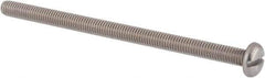 Value Collection - M6x1.00 Metric Coarse, 100mm Length Under Head Slotted Drive Machine Screw - Pan Head, Grade 18-8 & A2 Stainless Steel, Uncoated, Without Washer - Industrial Tool & Supply