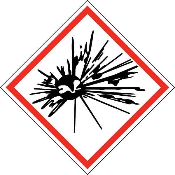 NMC - Blank GHS Shipping Labels - 4" High x 4" Wide - Industrial Tool & Supply