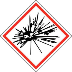 NMC - Blank GHS Shipping Labels - 4" High x 4" Wide - Industrial Tool & Supply
