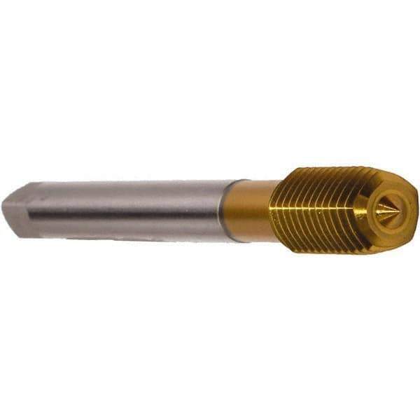 Emuge - M12x1.50 Metric Fine 6HX Modified Bottoming Thread Forming Tap - Cobalt, TiN Finish, 100mm OAL, 22mm Thread Length, Right Hand Thread, Series Druck - Industrial Tool & Supply