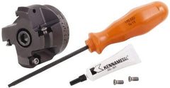 Kennametal - 2" Cut Diam, 3/4" Arbor Hole, 3.23mm Max Depth of Cut, 45° Indexable Chamfer & Angle Face Mill - 4 Inserts, HNGJ 0604... Insert, Right Hand Cut, 4 Flutes, Through Coolant, Series Dodeka Mini - Industrial Tool & Supply